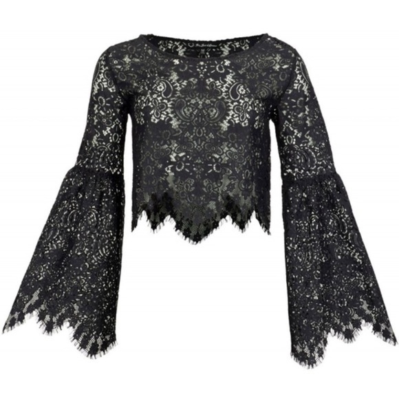 For Love & Lemons !Halloween Queen! Lace Crop Top - Picture 8 of 8